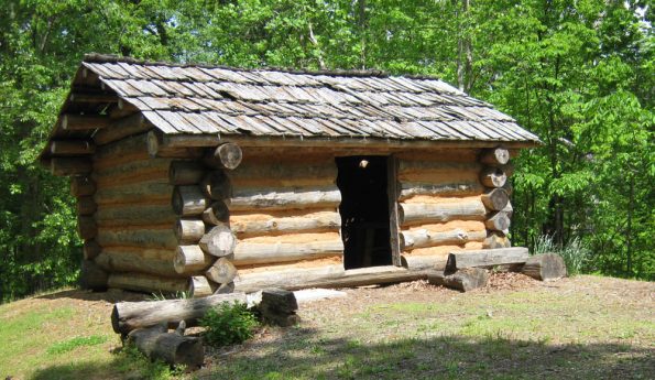 1740's-style log cabin