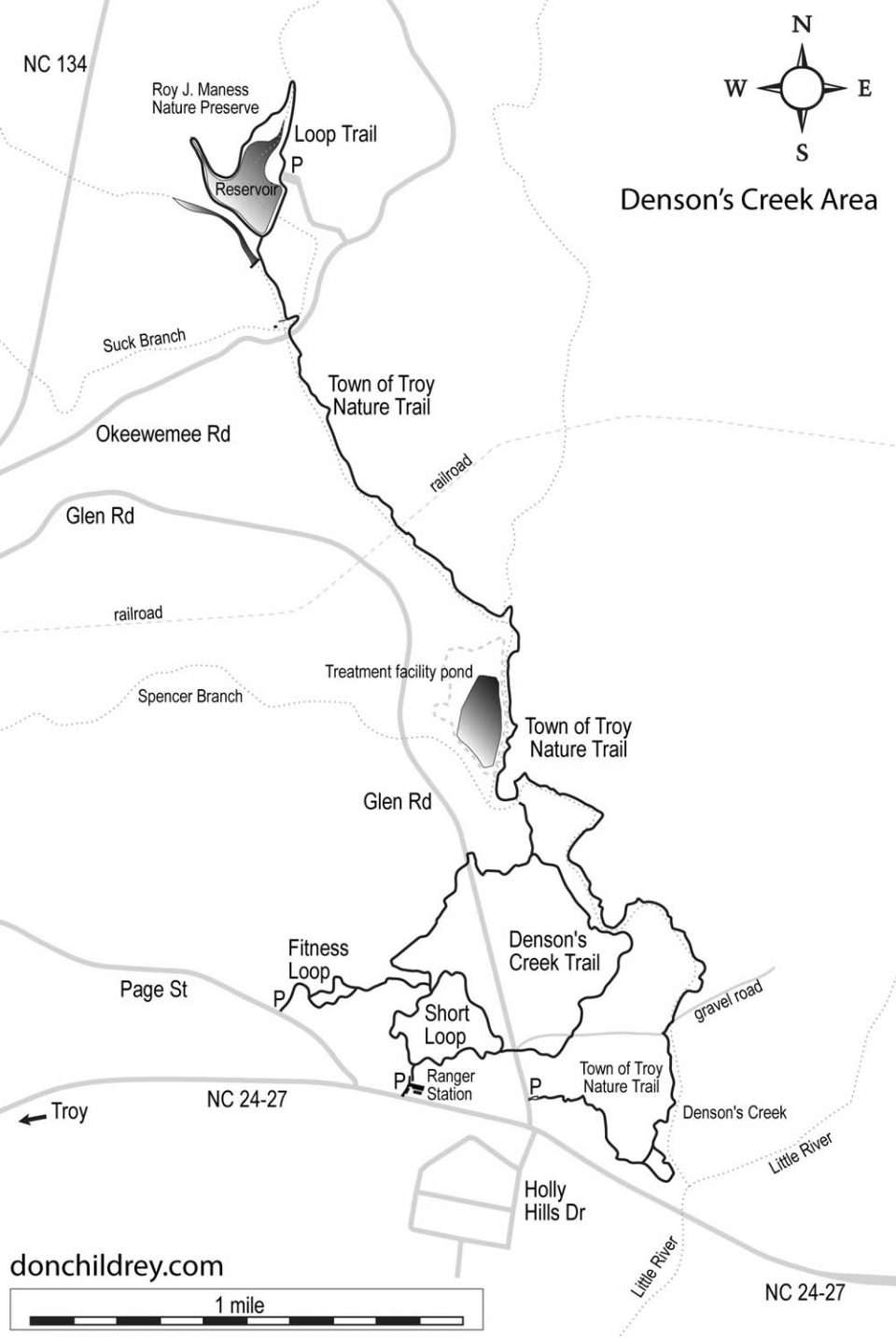 Denson's Creek Area map