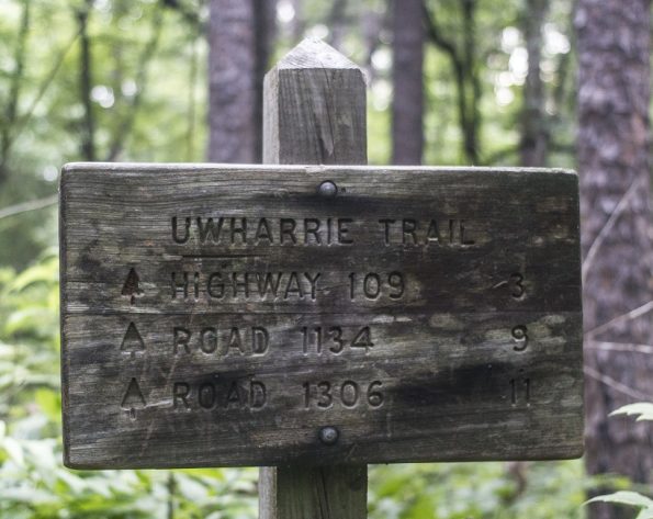 Uwharrie Trail sign